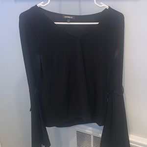 Black work blouse from express size xsmall-fun sleeves